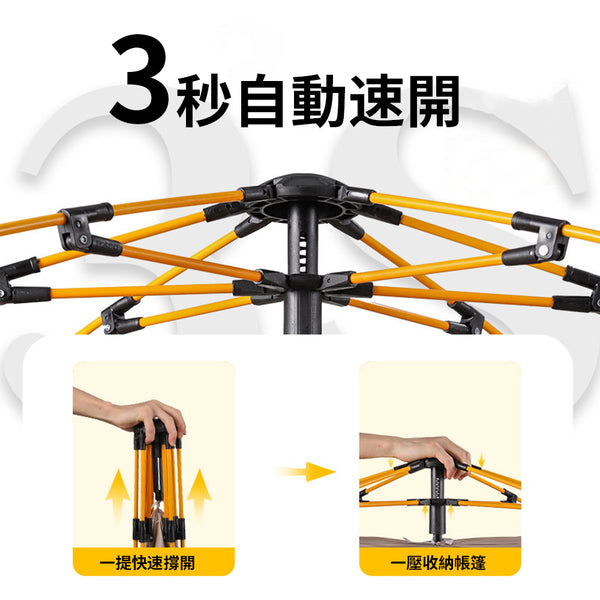 ONETWOFIT - ET039001 新升級速開帳篷 全自動支架 防風|防曬|防水|防蚊 戶外露營 沙灘帳篷
