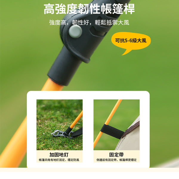 ONETWOFIT - ET039001 新升級速開帳篷 全自動支架 防風|防曬|防水|防蚊 戶外露營 沙灘帳篷