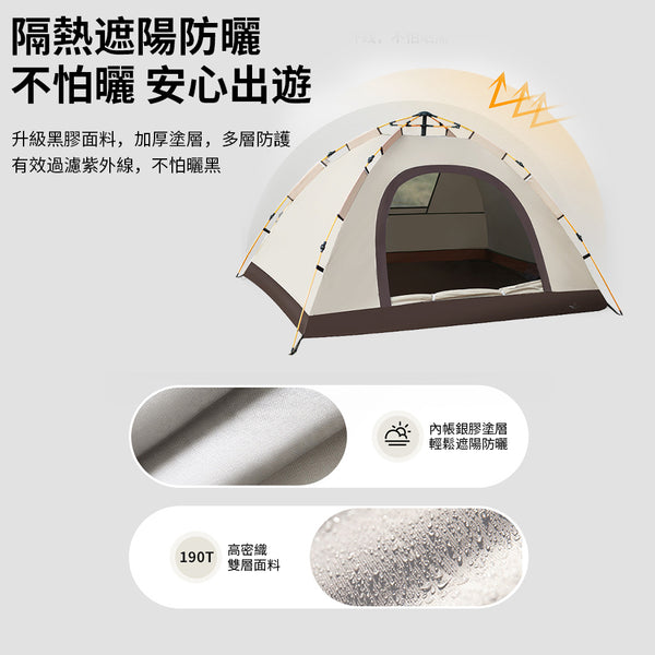 ONETWOFIT - ET039001 新升級速開帳篷 全自動支架 防風|防曬|防水|防蚊 戶外露營 沙灘帳篷