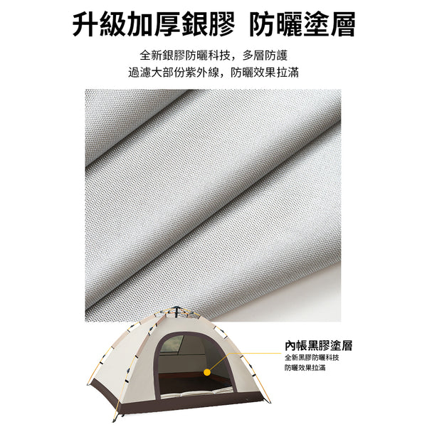 ONETWOFIT - ET039001 新升級速開帳篷 全自動支架 防風|防曬|防水|防蚊 戶外露營 沙灘帳篷