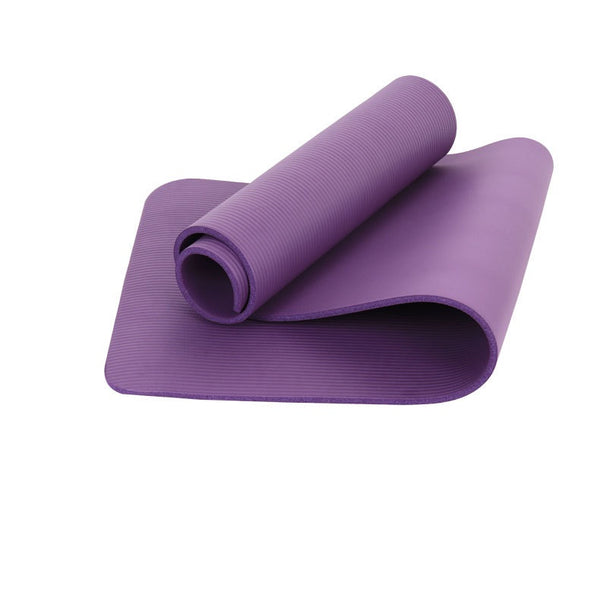 OneTwoFit - Yoga Mat 1cm Ultra Thick Multi-color Options Horizontal Pattern Environmentally Friendly NBR With Mesh Bag + Strap OT069 OT058 OT050 OT059