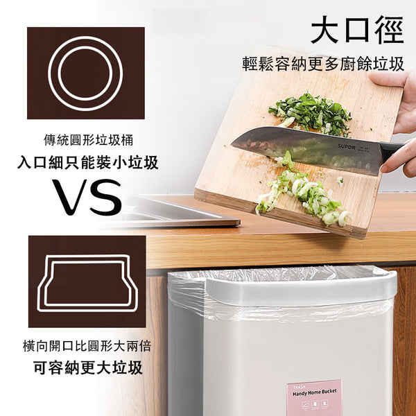 陳列品- EH007102 廚房懸掛式 可摺疊垃圾桶 壁掛式廚餘垃圾