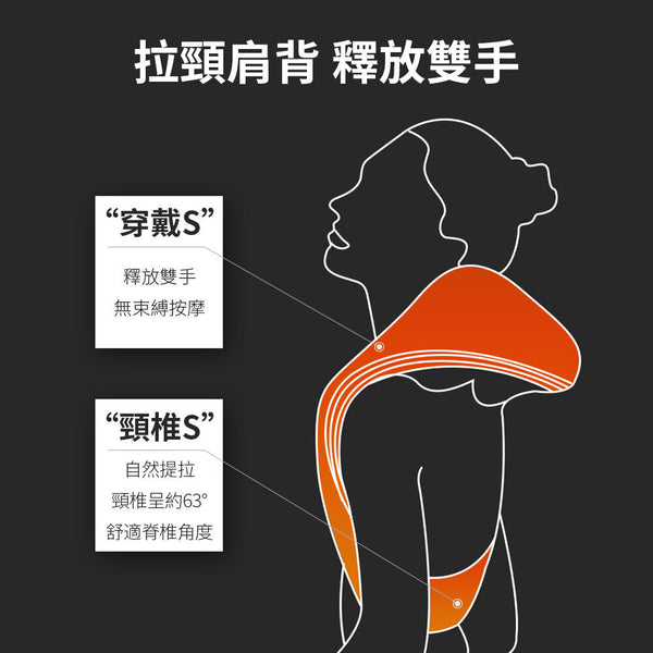 OneTwoFit - OT045701 [穿戴式] 4D揉錘一體按摩披肩 高頻深度捶打 全身多部位可用 多功能按摩帶