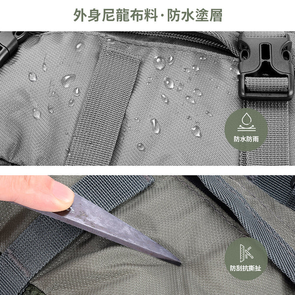OneTwoFit - OT048801多功能戶外腰包 5L大容量 登山腰包 多口袋設計 運動腰包/背包 行山 徒步 攀岩包(背帶可拆卸)