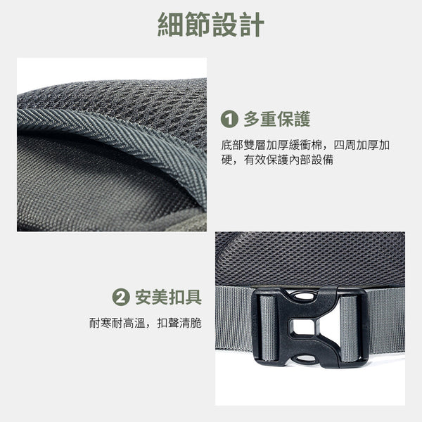 OneTwoFit - OT048801多功能戶外腰包 5L大容量 登山腰包 多口袋設計 運動腰包/背包 行山 徒步 攀岩包(背帶可拆卸)