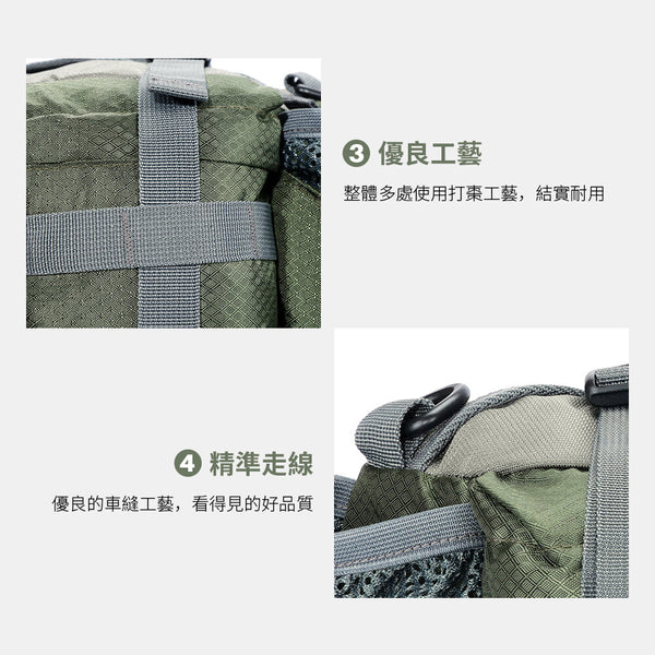 OneTwoFit - OT048801多功能戶外腰包 5L大容量 登山腰包 多口袋設計 運動腰包/背包 行山 徒步 攀岩包(背帶可拆卸)
