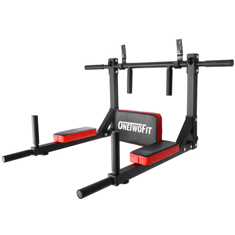 ONETWOFIT - 陳列品OT126 多功能墻上可移動單桿引體向上器 全方位鍛煉 塑型增肌
