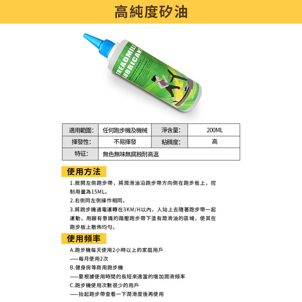 ONETWOFIT - ET022001 跑步機專用矽油 潤滑油 保護 跑步機 健身車 健身單車 適合大部分機械 強力推薦
