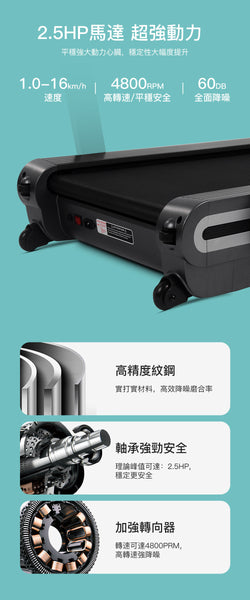 OneTwoFit - OT0330-01[Bluetooth Music] Treadmill fully foldable,Installation-free,Indoor sports,Aluminum alloy