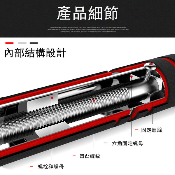 OneTwoFit - HK664 可免打釘安裝門上單槓 引體向上橫桿  3種安裝方式 最大承重150kg 黑紅色