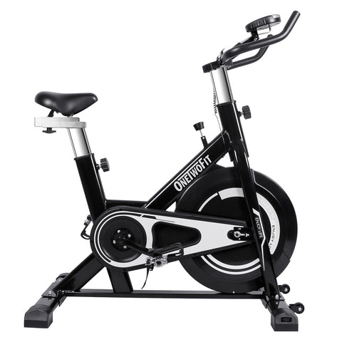 OneTwoFit - OT125 8KG Big Flywheel Exercise Bike Home Spinning Bike Ultra Quiet Indoor Exercise Bike