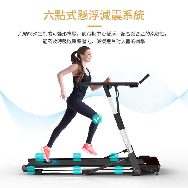[熱賣中] OneTwoFit - OT178 全摺疊跑步機鋁合金 懸浮減震 智能護膝
