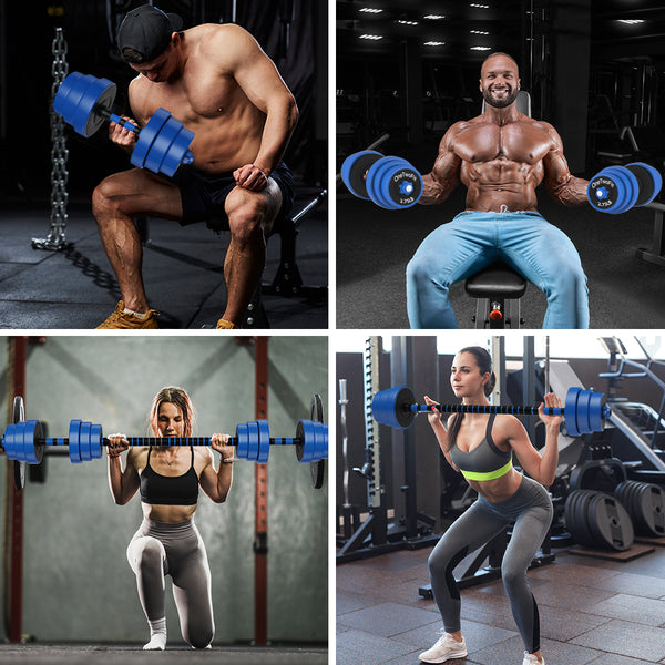 OneTwoFit - OT035104 [20KG] 3-in-1 Dumbbell/Barbell Multifunctional Suit