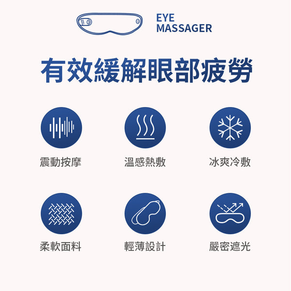OneTwoFit - OT045801 Shockwave Massage Eye Mask | Eye Massager | Vibration Massage | Relieve Eye Fatigue