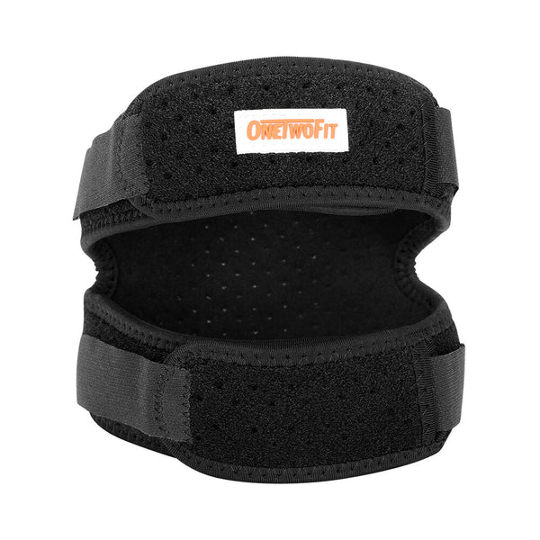OneTwoFit - OT048401 (單隻裝) 雙條加壓髕骨帶 膝蓋支撐護膝 矽膠墊減震 可調較鬆緊度 籃球/跳繩/排球/跑步/行山 膝頭護具 運動護具